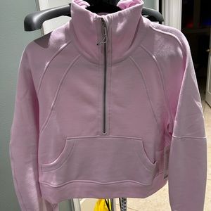 NWT Lululemon Scuba Oversized Funnel-Neck Half Zip in Meadowsweet Pink Size XS/S